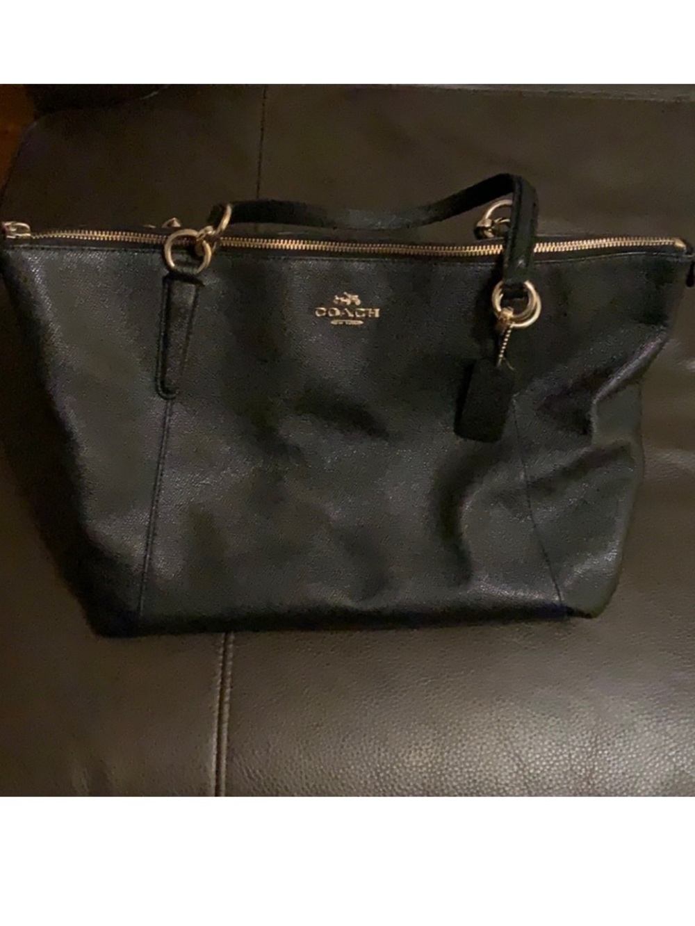 Coach Black Pebbled Leather Bag